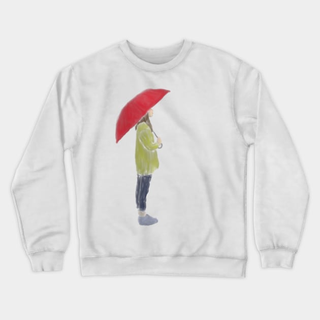 The Red Umbrella Crewneck Sweatshirt by djmrice